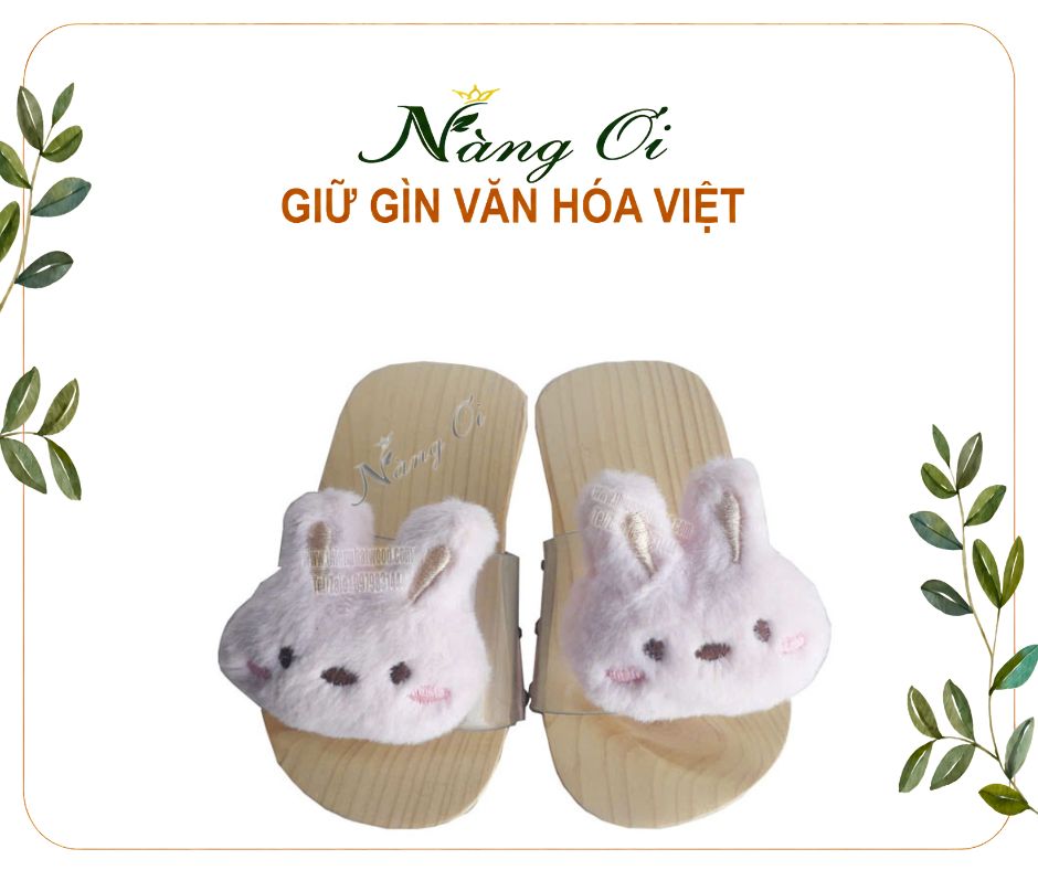guốc mộc có gót vuông giúp vững chắc, không sợ té